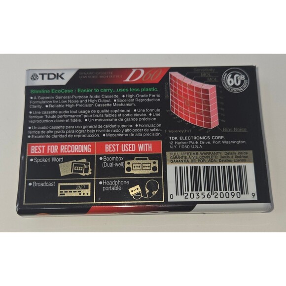 Cassette Tape Lot of 10 Sealed 7 TDK D60 High Output 3 Maxell High Bias XLII - Picture 8 of 13